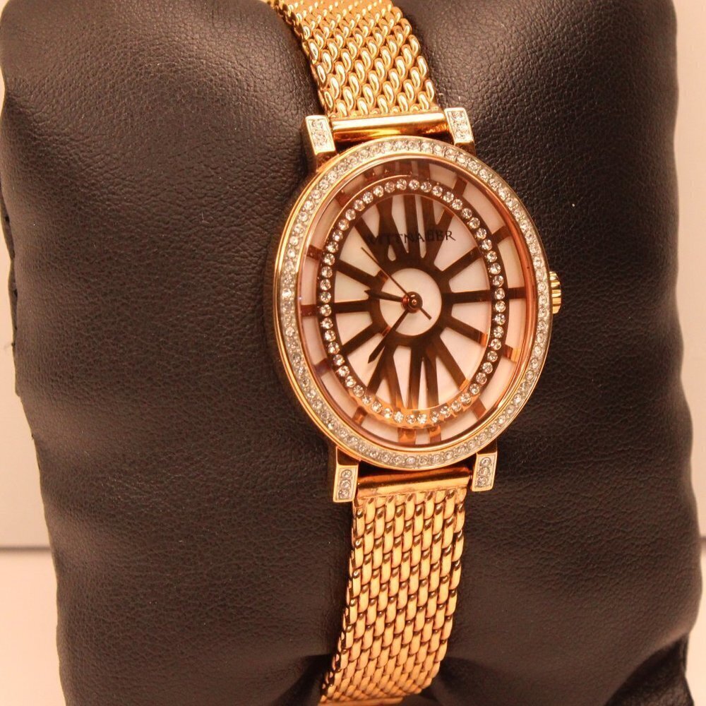 Wittnauer Women's Dress Watch Crystal Accents Rose Gold 28mm - Picture 2 of 12
